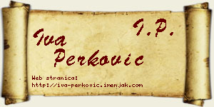 Iva Perković vizit kartica